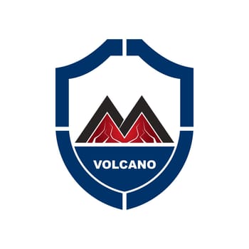 volcano logo vector template design