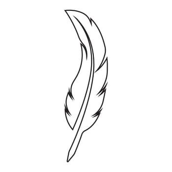 Quill pen logo stock illustration template design