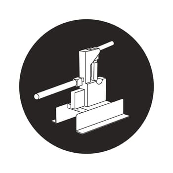 Glass cutting machine icon,vector illustration template design