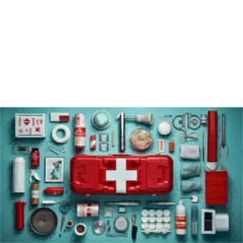 Emergency medical tool kit. Vector illustration