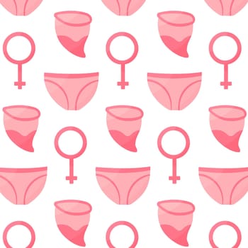 feminine hygiene menstrual panties bowl blood pattern textile background