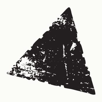 Isolated Grunge triangle shape overlay texture. Distress artistic design template. EPS10 vetor.