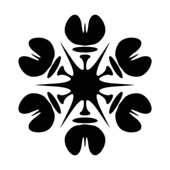 Simple Snowflake isolated element for your design. EPS10 vector.