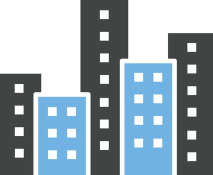 Cityscape at Dusk icon vector image. Suitable for mobile application web application and print media.
