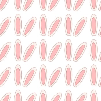easter hare ears colored hunting pattern textile vector illustration