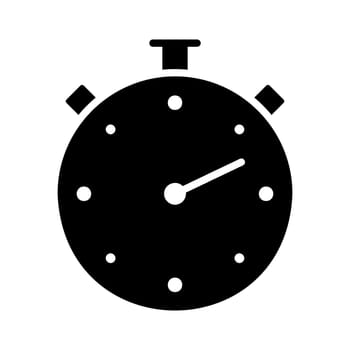 Stopwatch or stop watch timer vector solid icon. Graph symbol for fitness and weight loss web site and apps design, logo, app, UI