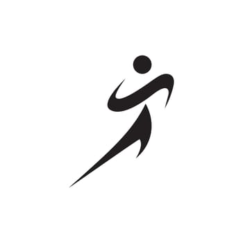 Run icon logo template vector