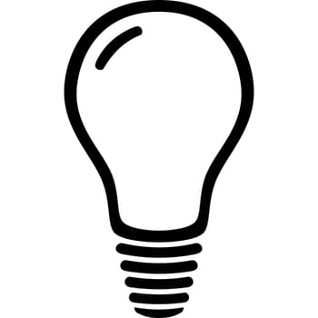 Black light bulb icon