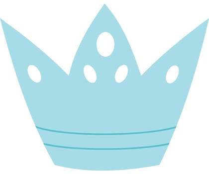 Crown in pastel with transparent background