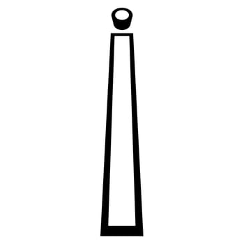 Logo letter i tall slender font letter i perspective height
