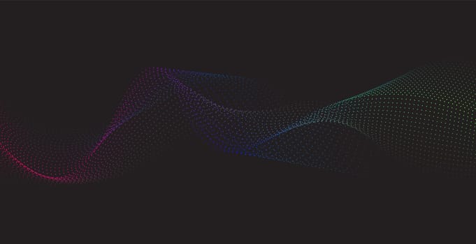 abstract background with flowing particles. Digital technology concept. Vector illustration