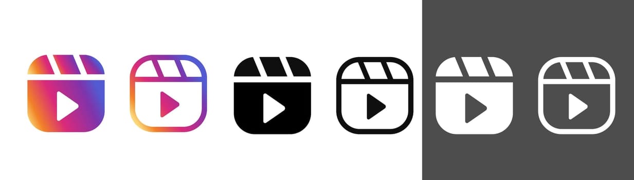 Instagram reels logo icon transparent png download. . Vector illustration