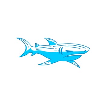 Shark Dangerous logo design vector isolated illustration template
