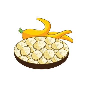 Cartoon bananas. Peel banana, yellow fruit and bunch of bananas. Tropical fruits, banana snack or vegetarian nutrition. Isolated vector illustration icons set 