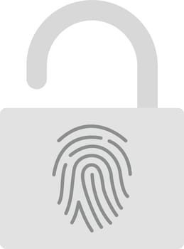 Fingerprint Lock icon vector image. Suitable for mobile application web application and print media.