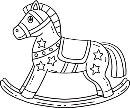 A cute and funny coloring page of a Rocking Horse Toy. Provides hours of coloring fun for children. To color, this page is very easy. Suitable for little kids and toddlers.
