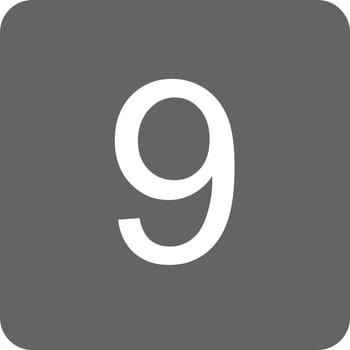 Keycap Digit Nine icon vector image. Suitable for mobile application web application and print media.