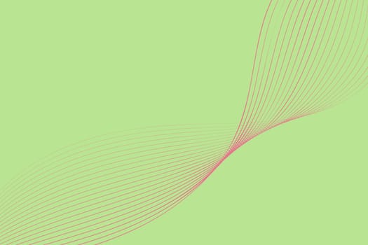 A green background with a distinct pink line running horizontally across the middle. The contrast between the two colors creates a striking visual impact.