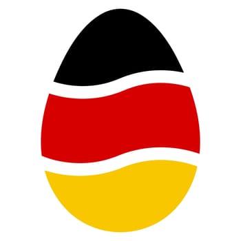 Easter egg stylized pattern color of Germany flag de