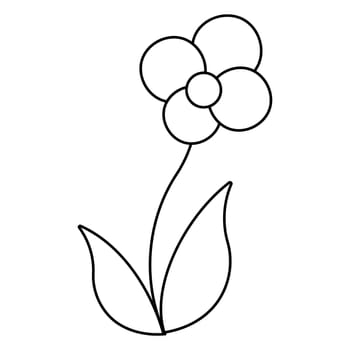beautiful line doodle coloring flowers in the garden grow care icon element