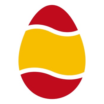 Easter egg stylized pattern color of Spain flag es