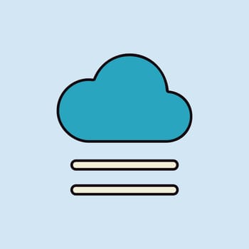 Fog and cloud vector icon. Meteorology sign. Graph symbol for travel, tourism and weather web site and apps design, logo, app, UI