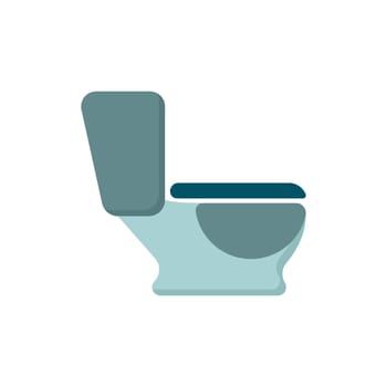 Toilet logo simple color. Simple stylish linear toilet. Furniture for the vector bathroom room. Symbol toilet bowl. Vector illustration.