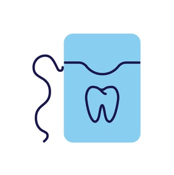Dental Floss Related Vector Icon. Dental Floss Sign. Isolated on White Background