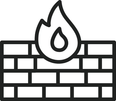 Firewall icon vector image. Suitable for mobile application web application and print media.