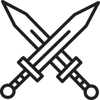 Swords icon vector image. Suitable for mobile application web application and print media.
