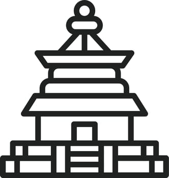 Temple icon vector image. Suitable for mobile application web application and print media.