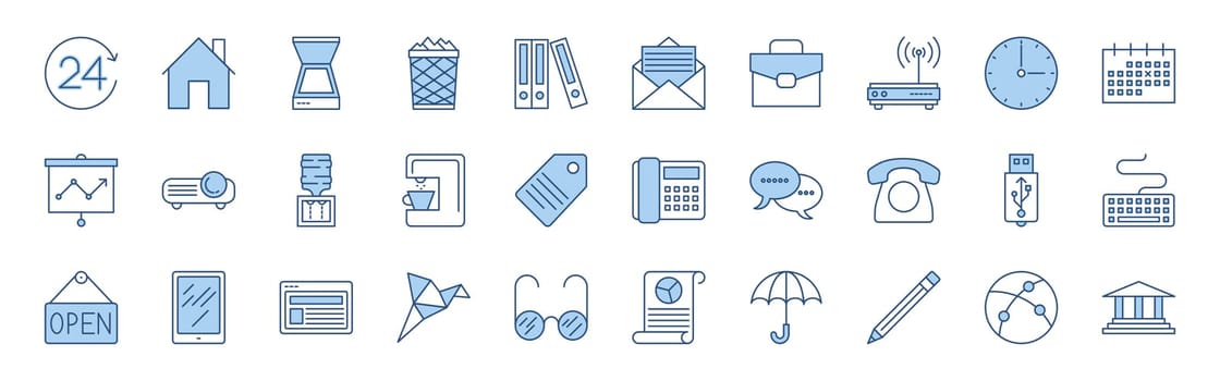 Set vector business icons set . Icons for business, management, finance, strategy, marketing and accounting for mobile concepts and web apps. Collection modern infographic logo and pictogram