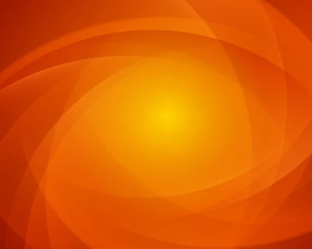 A gradient of warm orange hues forms an abstract backdrop with multiple transparent circles overlapping, creating a dynamic and soothing visual effect.