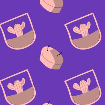 Aromatherapy Seamless Pattern with Vector Candles. Vector illustration can used for wrapping paper, wallpapers, posters, cover design.
