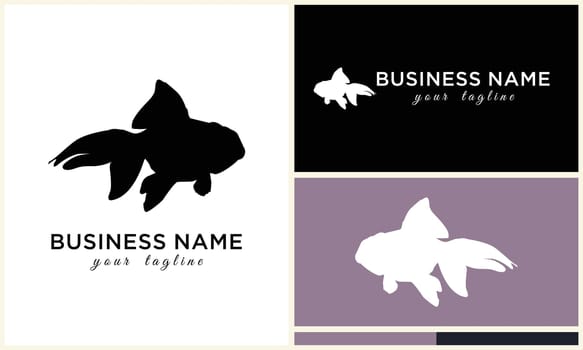 silhouette vector fish logo template