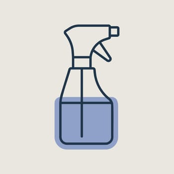 Cleaning spray bottle vector icon. Coronavirus. Graph symbol for medical web site and apps design, logo, app, UI