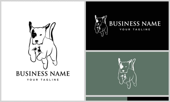 line art russel terrier logo