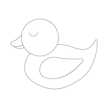 lines duck coloring development draw childrens day kindergarten learning creativity doodle. Vector illustration