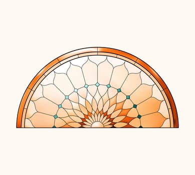 Stained Church glass semicircle worksheet.