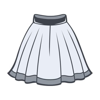 white short skirt icon. flat vector illustration.
