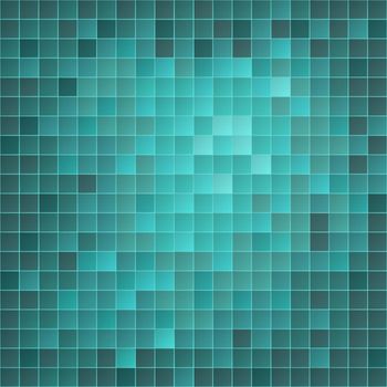 EPS10 vector illustration of azure tiled mosaic background