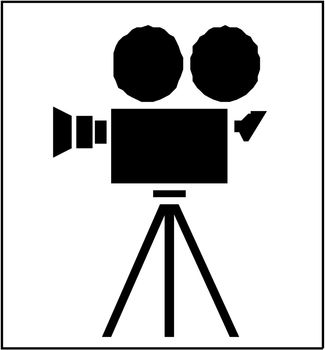 Movie camera silhouette