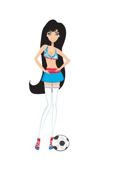 Sexy girl soccer fan