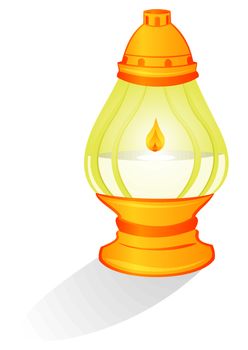 Illustration of candle isolated on white background
