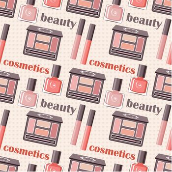 Seamless cosmetics pattern