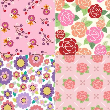 seamless floral fabric pattern design