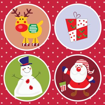 Cute vector Christmas characters for your design