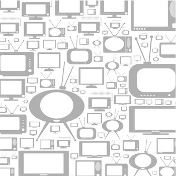 Background made of TVs. A vector illustration
