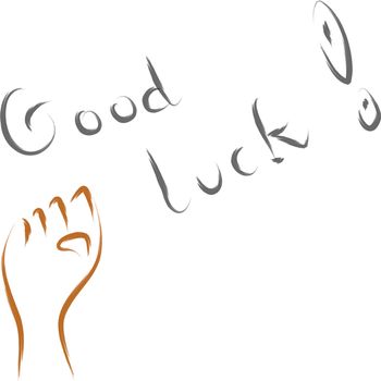 abstract good luck vector illustration text wish