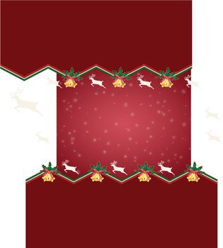Clip art image of red decorative Christmas background